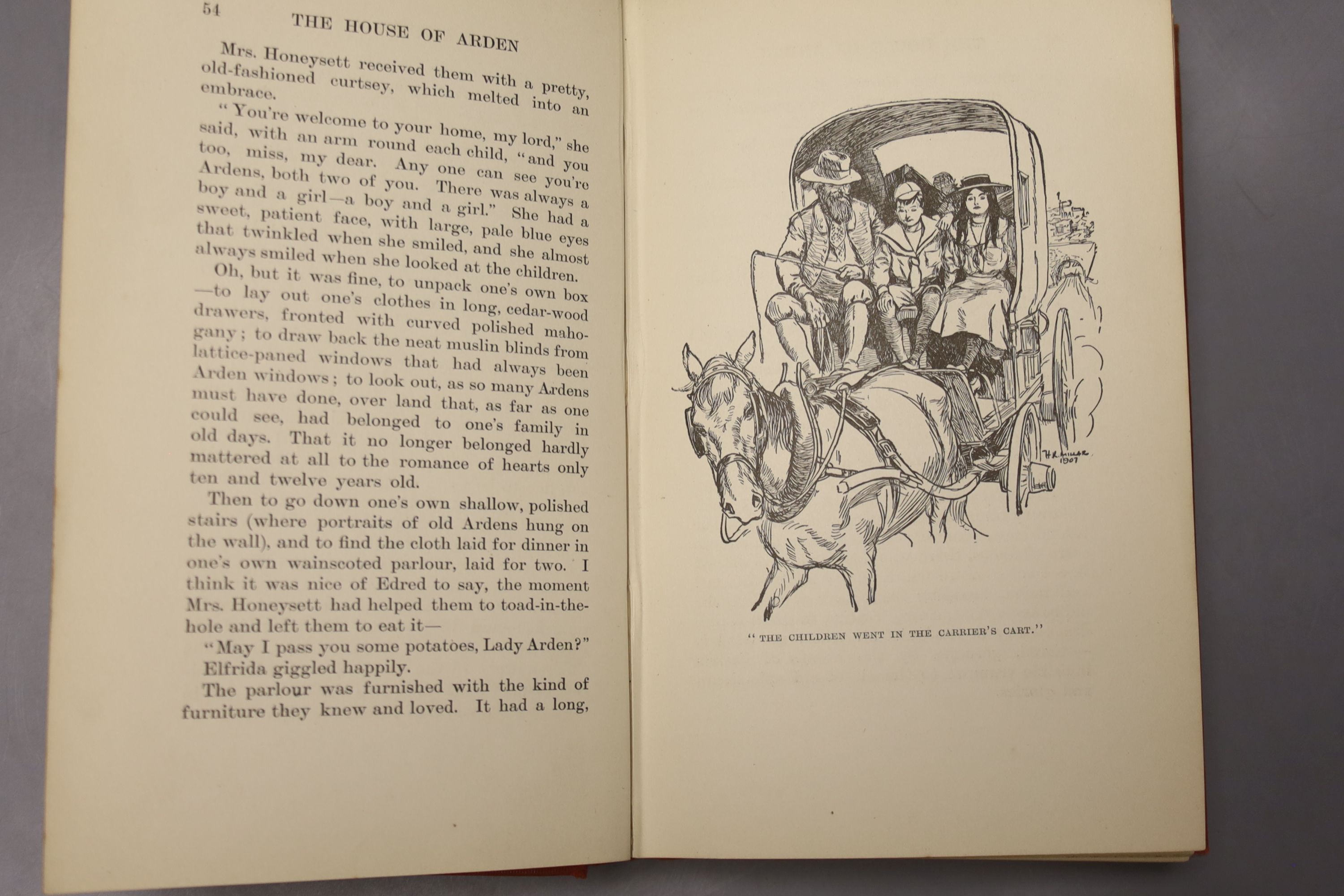 Nesbit, E, 'The House of Arden', 8vo, (no dj), first edition, illustrated by H.R. Millar, T. Fisher Unwin, London, 1908